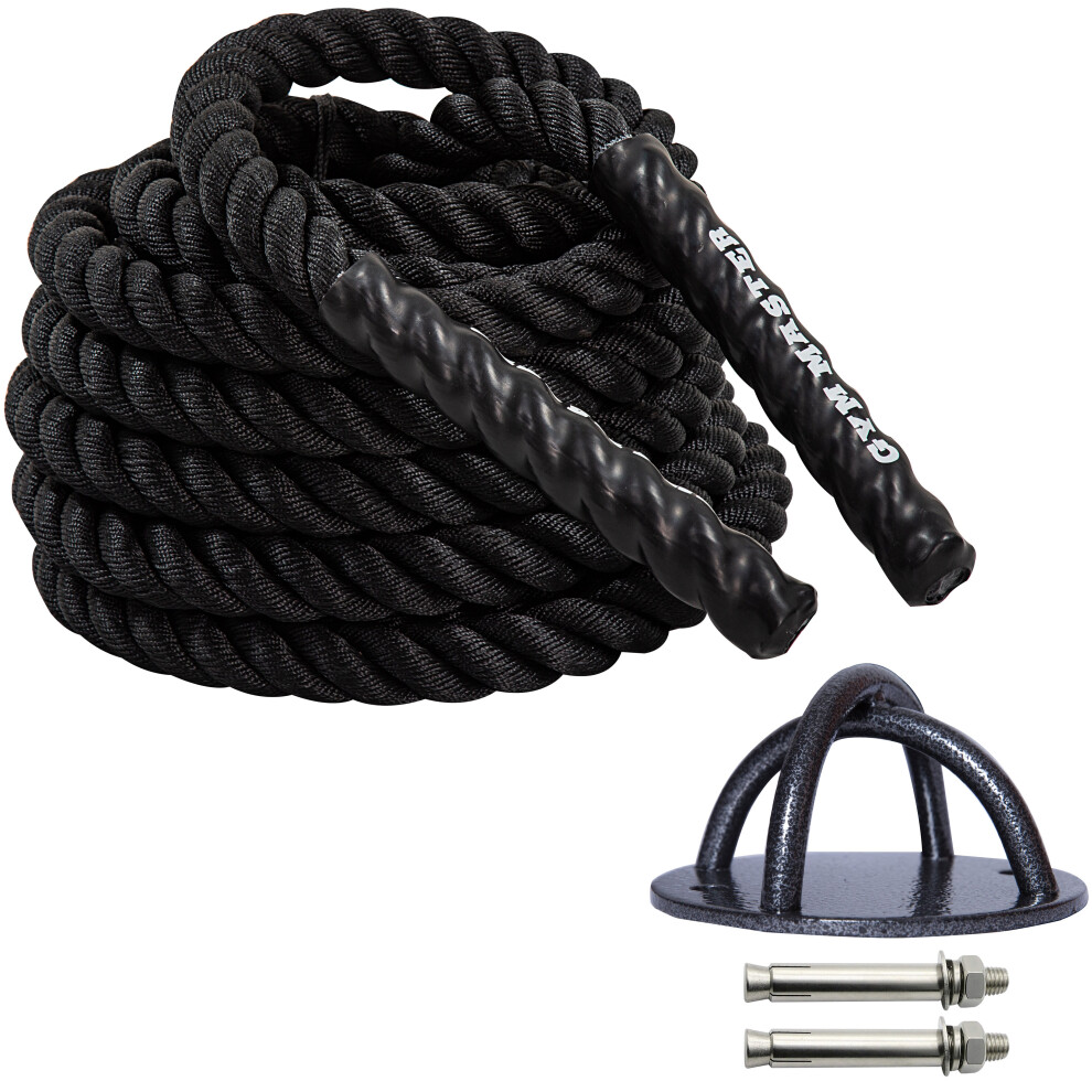 ((9M)) GYM MASTER Battle Rope with Wall Anchor