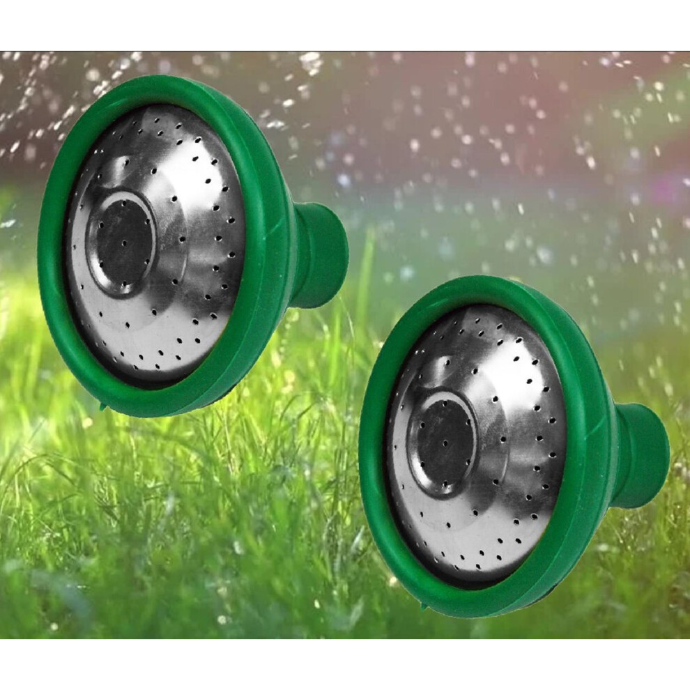 2x Universal Garden Watering Can Rose Head Push On Fine Rose Sprinkler