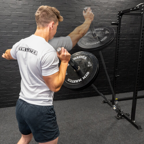 GYM MASTER Adjustable Landmine Attachment - Fixes to Rack Frames - For 1" Standard and 2" Olympic Bars 1