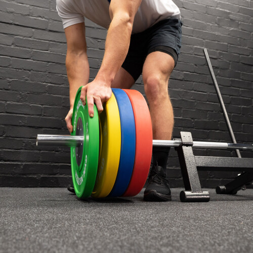 GYM MASTER Full Double Barbell Deadlift Loading Jack with HDPE Padding 2