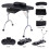 Costway Portable Nail Table Station Manicure Tech Desk Nails Art Table Set 6