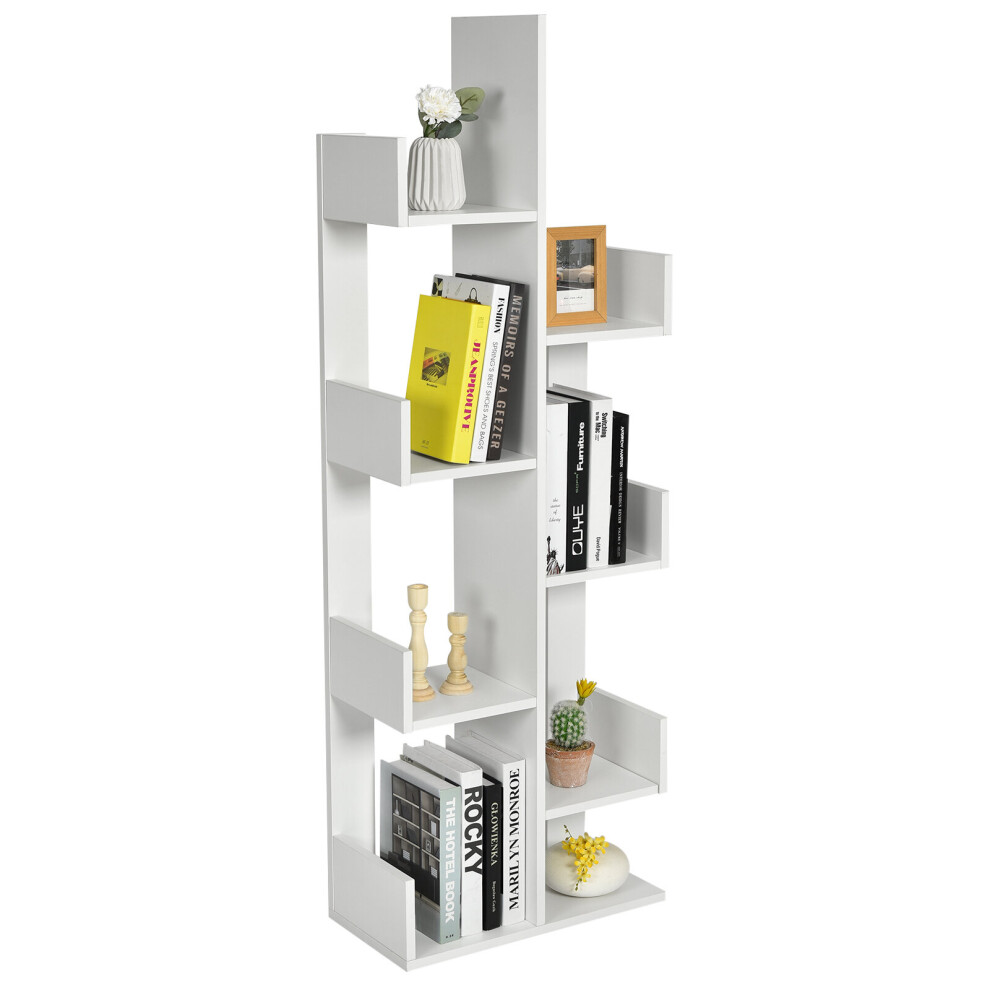 8 Tier Bookshelf Storage Display Floor Standing Bookcase