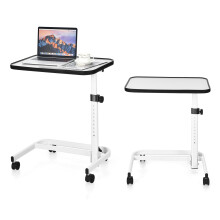 Rolling Overbed Table Portable Bedside Table Laptop Desk Tilt Top