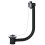 SPARES2GO Bath Combination Waste Overflow Plug & Chain 40mm 1.5" (Silver) 6
