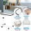 Costway Rolling Overbed Table Portable Bedside Table Laptop Desk Tilt Top 6