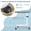 Costway Rolling Overbed Table Portable Bedside Table Laptop Desk Tilt Top 7