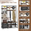 Costway Industrial Coat Rack w/Entryway Bench Hall Tree w/Bench & Shoe Storage 6