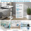 Costway Rolling Overbed Table Portable Bedside Table Laptop Desk Tilt Top 9