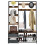 Costway Industrial Coat Rack w/Entryway Bench Hall Tree w/Bench & Shoe Storage 8