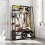 Costway Industrial Coat Rack w/Entryway Bench Hall Tree w/Bench & Shoe Storage 4