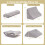 Costway 4pcs Bed Wedge Pillow Post Surgery Memory Foam Fill Pillow Set 2