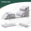 Costway 6pcs Bed Wedge Pillow Post Surgery Memory Foam Fill Pillow Set 3