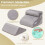 Costway 4pcs Bed Wedge Pillow Post Surgery Memory Foam Fill Pillow Set 6