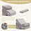 Costway 4pcs Bed Wedge Pillow Post Surgery Memory Foam Fill Pillow Set 9