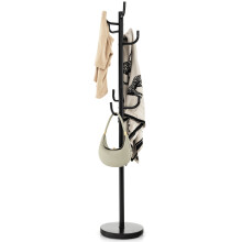 Free-Standing 8-Hook Coat Rack - Heavy-Duty Iron Frame, Space-Saving Entryway Coat Stand, 25 kg Load, 33x33x175 cm