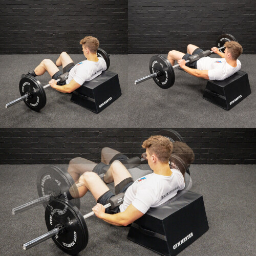 GYM MASTER 60cm Multi Functional Soft Padded Hip Thrust / Glute Raise Bench 1