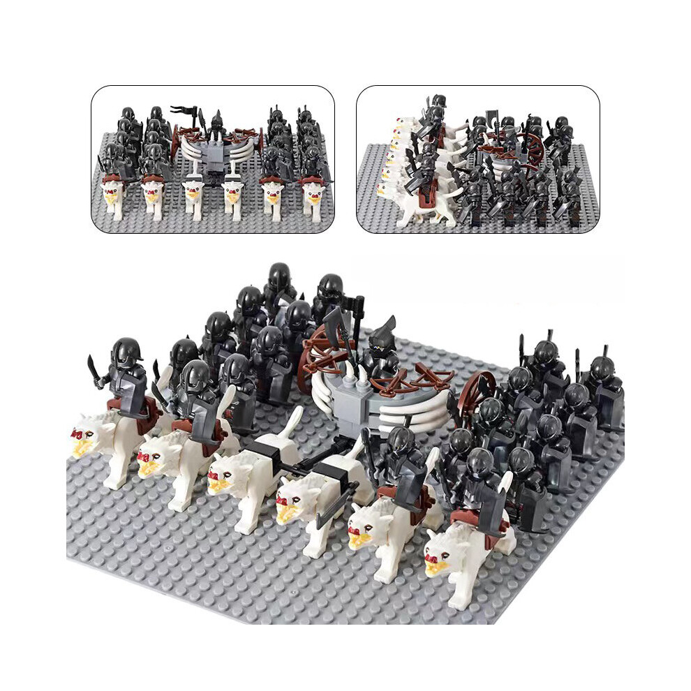 (Orc Chariot Squad D) Lord Of The Rings Orc Elf Elk Cavalry Legion Building Blocks Fit Lego Minifigures Kids Toy