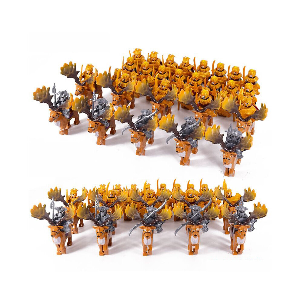 (Elf Elk Legion A) Lord of the Rings Orc Elf Elk Cavalry Legion Building Blocks Fit Lego Minifigures Kids Toy