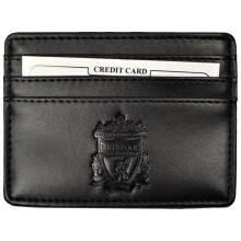 Liverpool FC PU Leather Credit Card Wallet - 6 Card Pockets, Large Note Pocket, Embossed Crest - Official Licensed Fan Merchandise LIV823