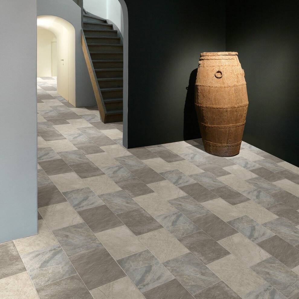 (2WX2L) Beauflor Salisbury 117L Non Slip Stone Effect Vinyl Flooring
