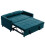 (Green) 2 Seater Sofa Bed 3-in-1 Pull out Recliner Sleeper 6