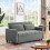 (Grey) 2 Seater Sofa Bed 3-in-1 Pull out Recliner Sleeper 1