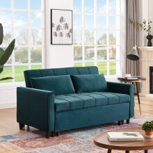 (Green) 2 Seater Sofa Bed 3-in-1 Pull out Recliner Sleeper
