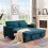 (Green) 2 Seater Sofa Bed 3-in-1 Pull out Recliner Sleeper 2