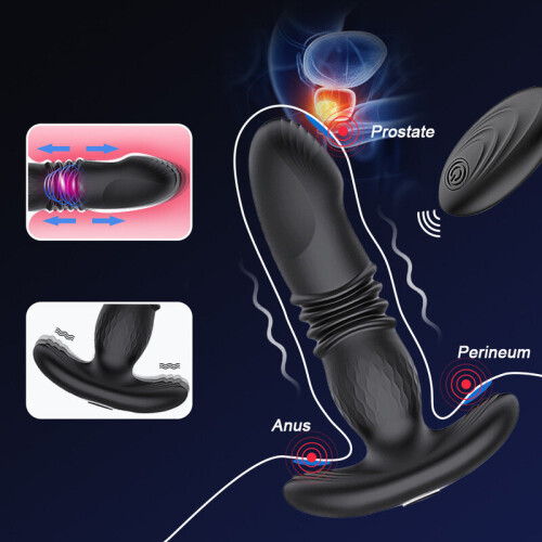 Wireless Remote Telescopic Vibrator for Men Women?Black? 1