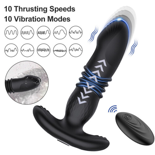 Wireless Remote Telescopic Vibrator for Men Women?Black? 2
