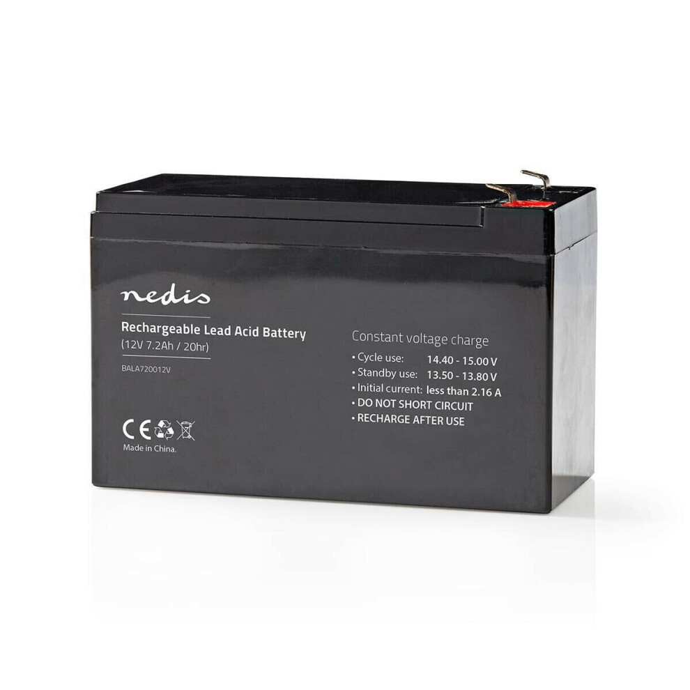 Nedis Rechargeable Lead-Acid Battery 12V 7200Mah 151Mm X 65Mm X 95Mm 5412810284177