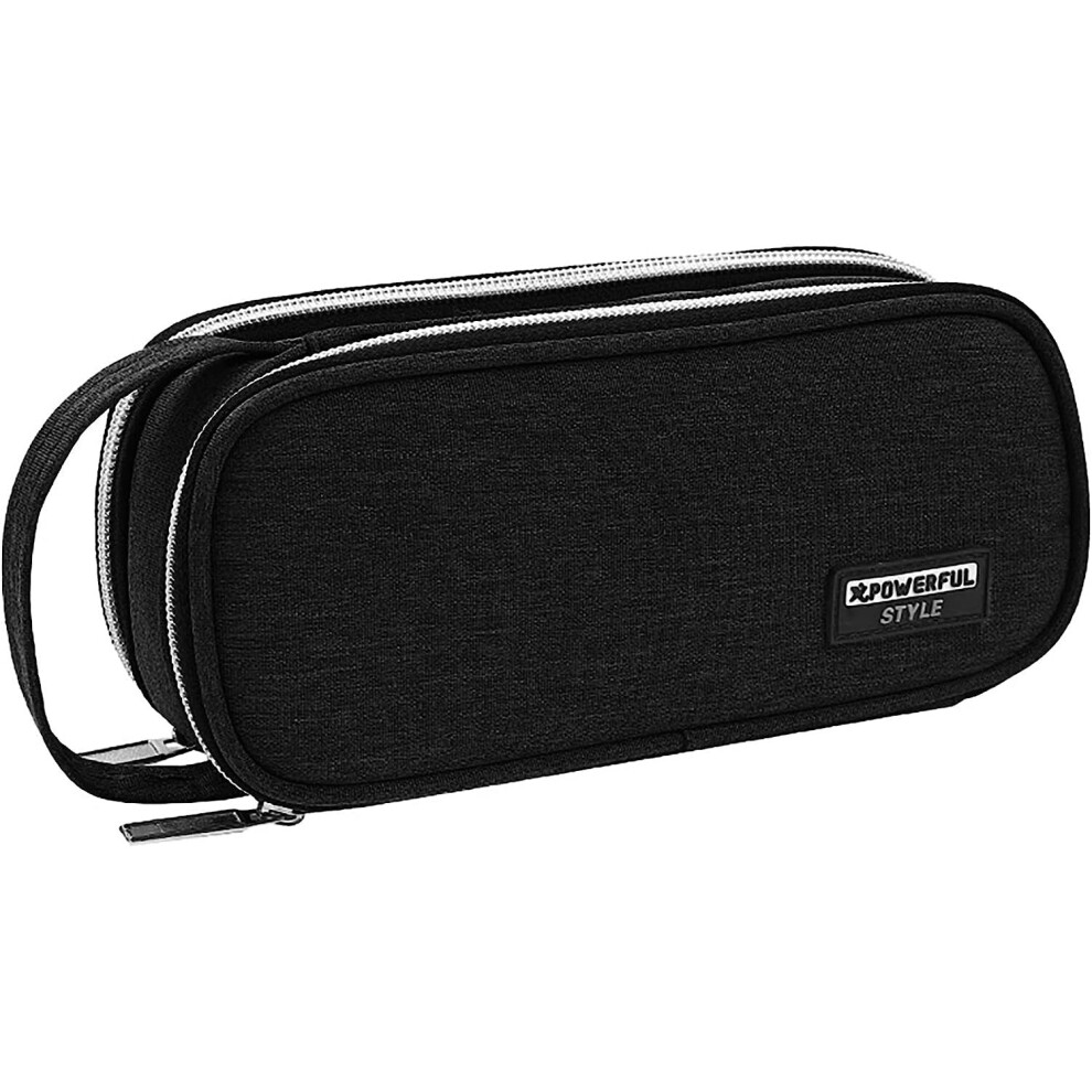 Photos - Pen TIANFU Large cil Case, cil Pouch with Zipper Compartments, Aesthetic cil Case for Adults Student, Stationery Pouch  Cas 
