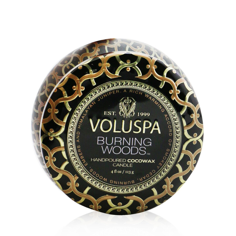 Voluspa-Mini Tin Candle - Burning Woods-113g/4oz