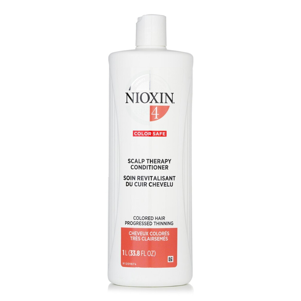 Nioxin-Density System 4 Scalp Therapy Conditioner (Colored Hair, Progressed Thinning, Color Safe-1000ml/33.8oz