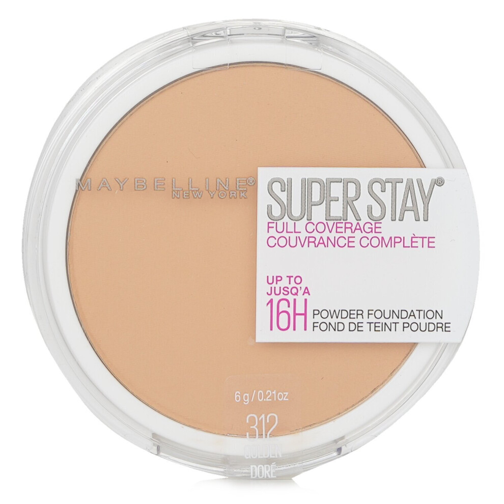 Maybelline-Super Stay Full Coverage Powder Foundation - # 312 Golden-6g/0.21oz