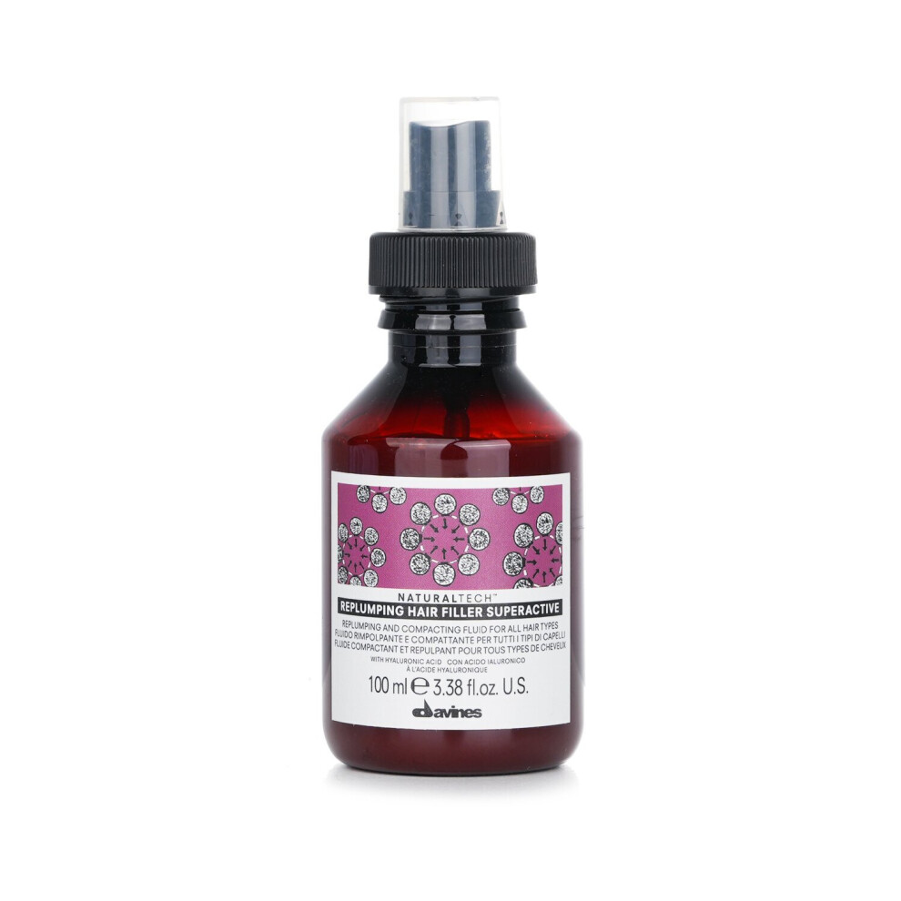 Davines -Natural Tech Replumping Hair Filler Superactive Fluid (For All Hair Types-100Ml/3.38Oz