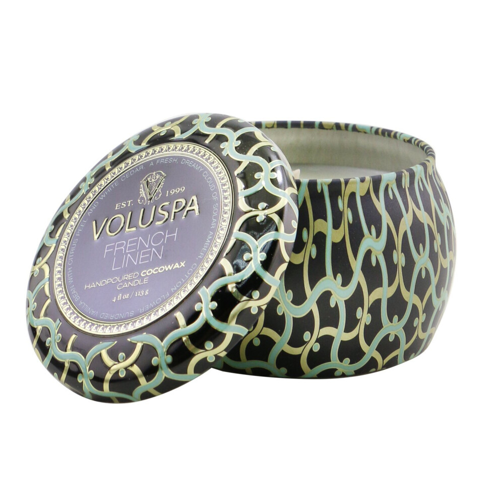 Voluspa-Mini Tin Candle - French Linen-113g/4oz