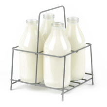 (4 BOTTLE HOLDER) LIVIVO Milk Crate Bottle Holder