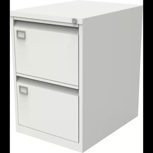 Bisley Filing Cabinet with 2 Lockable Drawers AOC2 White 2