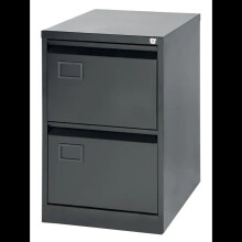 Bisley Filing Cabinet with 2 Lockable Drawers AOC2 Black