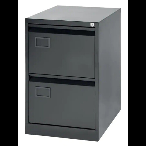 Bisley Filing Cabinet with 2 Lockable Drawers AOC2 Black