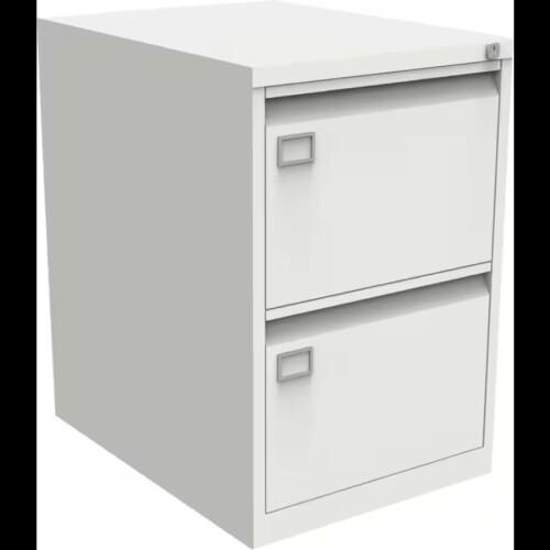 Bisley Filing Cabinet with 2 Lockable Drawers AOC2 White