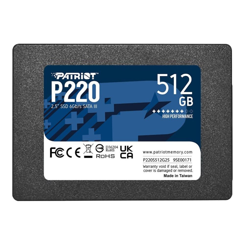 Patriot P220 SSD 512GB SATA III Disco Sólido Interno 2.5"-image