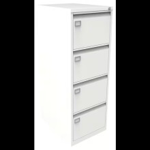 Bisley Steel Filing Cabinet with 4 Lockable Drawers AOC4 Chalk