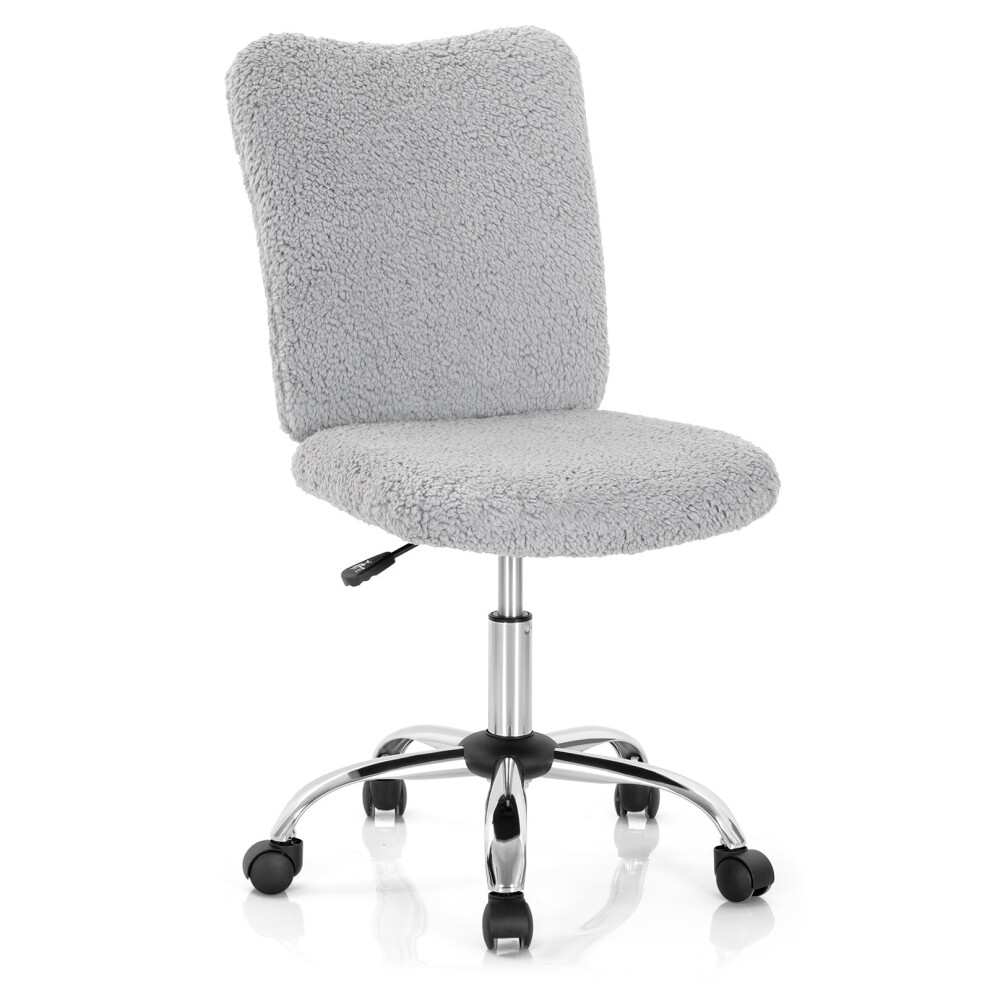 Faux Fur Leisure Chair Height Adjusting Office Chair Swivel Desk Chair