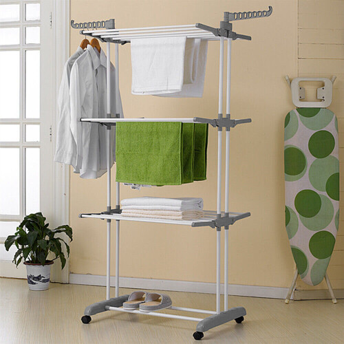 Folding Clothes Towel Hanger Laundry Airer Horse Dryer Rack Hanging