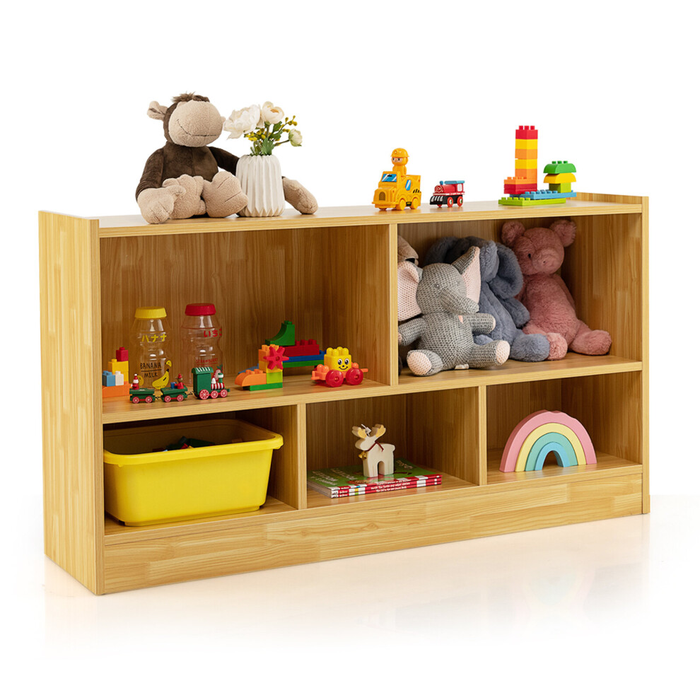 Kids Storage Shelf Unit 5-Cubby Wooden Children Bookcase