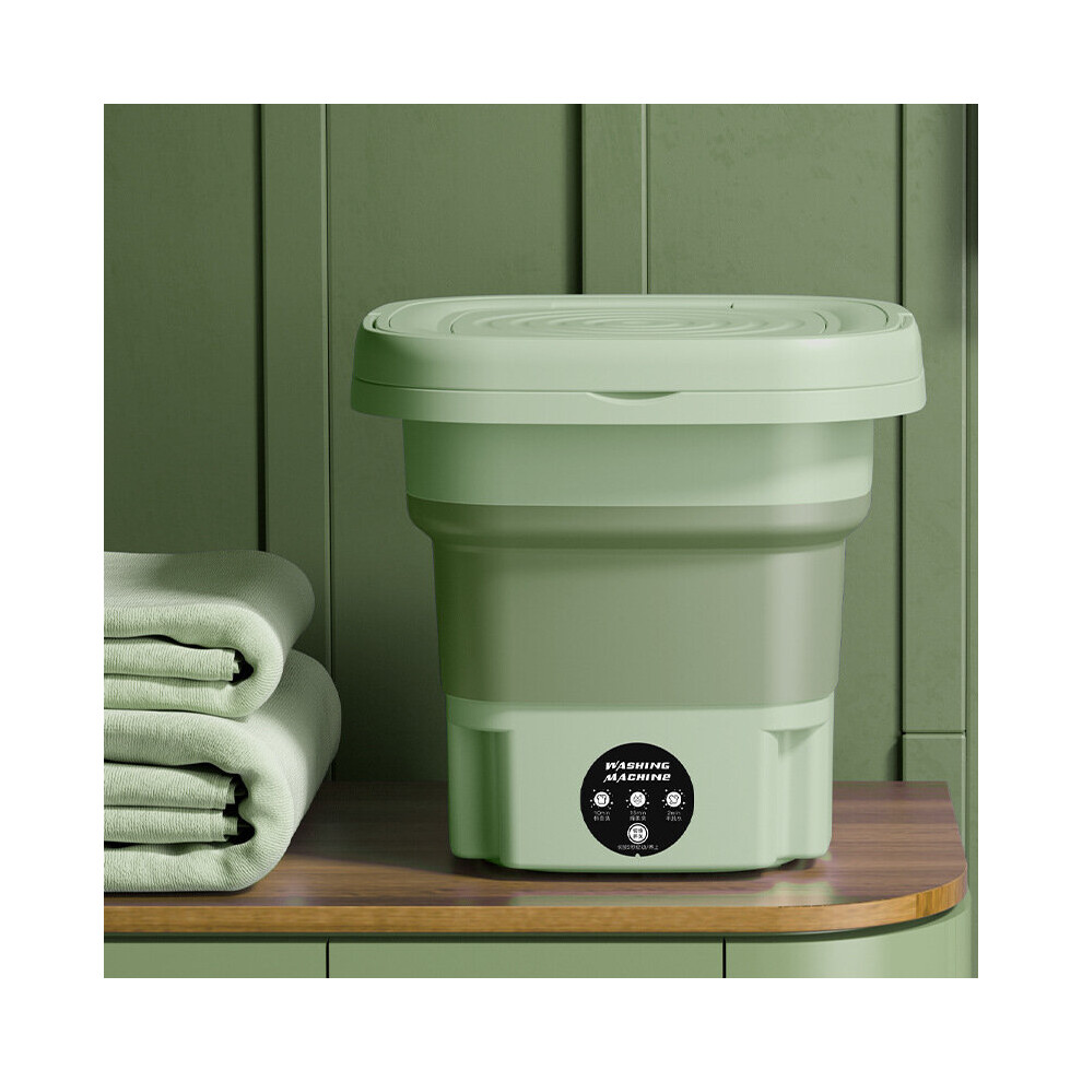 (green) Portable Washing Machine Mini Washer Foldable Washer and Spin Dryer