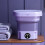 (purple) Portable Washing Machine Mini Washer Foldable Washer and Spin Dryer 1