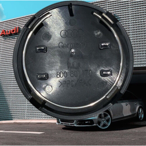 4pcs Audi 68mm Alloy Wheel Centre Hub Cap Emblem Gloss Black 2